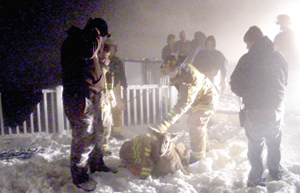 Doe Rescued from Icy Pond